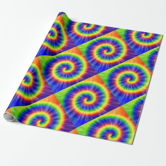 Tie Dye Starburst Cadeaupapier (Uitgerold)