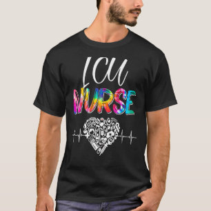 Tie Dye Stethoscoop IC Verpleegkundige Dag Verplee T-shirt
