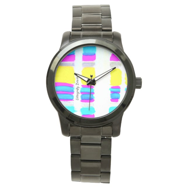 Tie Dye stijl print, Horloge (Voorkant)