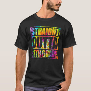 Tie Dye Straight Outta Elfde Grade 2023 Gradua T-shirt