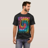 Tie Dye Straight Outta Schema Verandert Afstudeerd T-shirt (Voorkant volledig)