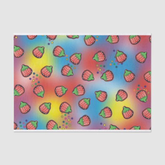 Tie Dye Strawberry Fields Tissuepapier (Voorkant)