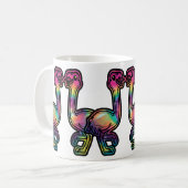 Tie Dye Struisvogel Koffiemok (Voorkant links)