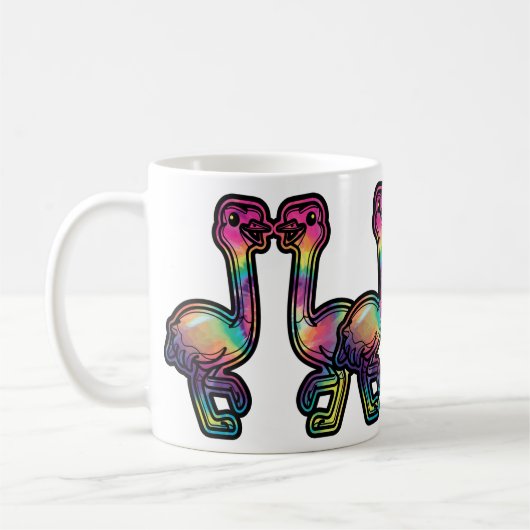 Tie Dye Struisvogel Koffiemok (Links)