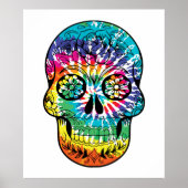 Tie Dye Sugar Skull Dia de Los Muertos Poster (Voorkant)
