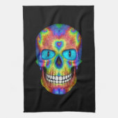 Tie Dye Sugar Skull Undode Zombie Theedoek (Verticaal)