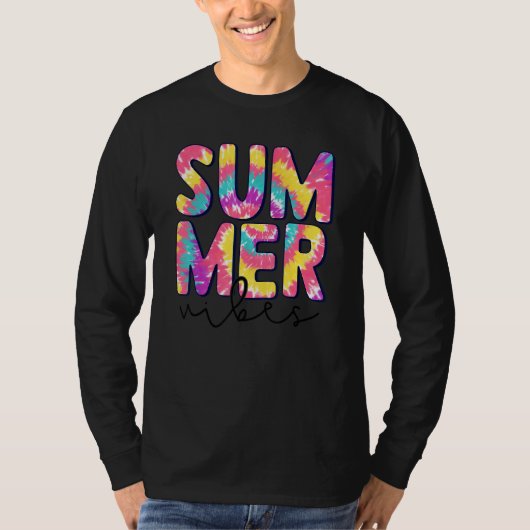 Tie Dye Summer Vibes Hawaii Beach Summer Vacking T-shirt (Voorkant)