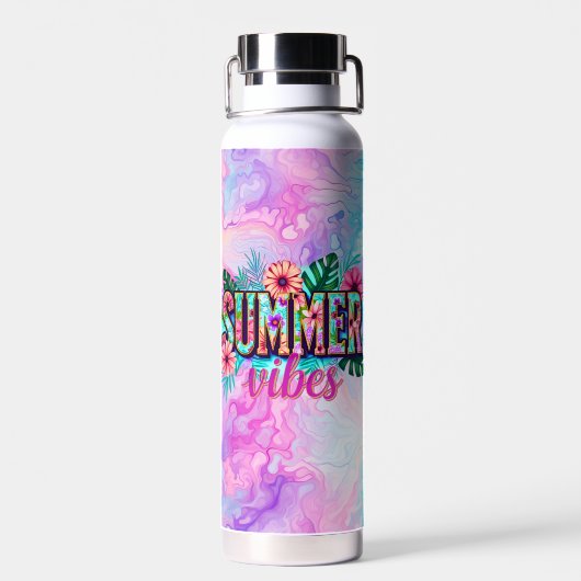Tie-Dye Summer Vibes Waterfles (Achterkant)
