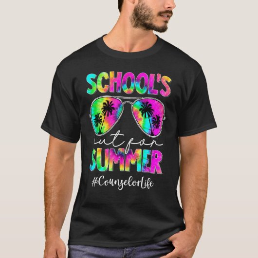Tie Dye Sunbril Counselor Life School is klaar voo T-shirt (Voorkant)