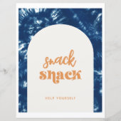 Tie Dye Surf Party | Snack Shack Sign (Voorkant)