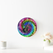 Tie Dye Swirl Electric Music Guitar Clock Ronde Klok (Huis)