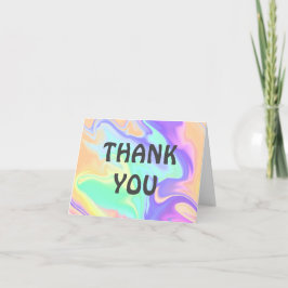 Tie Dye Swirl Marble Retro Groovy Bedankkaart