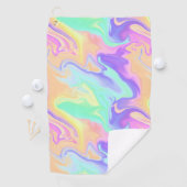 Tie Dye Swirl Marble Retro Groovy Golfhanddoek (Insitu)