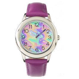 Tie Dye Swirl Marble Retro Groovy Horloge