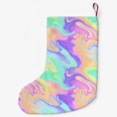 Tie Dye Swirl Marble Retro Groovy Kleine Kerstsok (Achterkant)