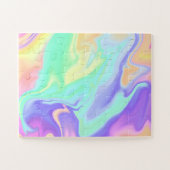 Tie Dye Swirl Marble Retro Groovy Legpuzzel (Horizontaal)