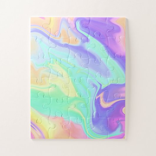 Tie Dye Swirl Marble Retro Groovy Legpuzzel (Verticaal)