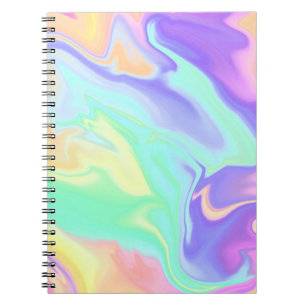 Tie Dye Swirl Marble Retro Groovy Notitieboek