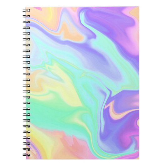 Tie Dye Swirl Marble Retro Groovy Notitieboek (Voorkant)