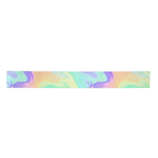 Tie Dye Swirl Marble Retro Groovy Satijnen Lint (Voorkant)