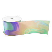 Tie Dye Swirl Marble Retro Groovy Satijnen Lint (Spoel)