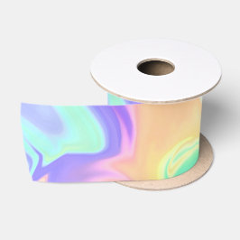 Tie Dye Swirl Marble Retro Groovy Satijnen Lint
