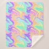 Tie Dye Swirl Marble Retro Groovy Sherpa Deken (Voorkant)