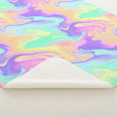 Tie Dye Swirl Marble Retro Groovy Sherpa Deken (3/4)