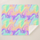 Tie Dye Swirl Marble Retro Groovy Sherpa Deken (Voorkant (horizontaal))
