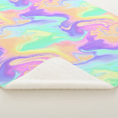 Tie Dye Swirl Marble Retro Groovy Sherpa Deken (3/4)