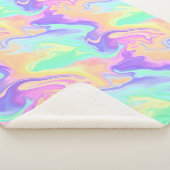 Tie Dye Swirl Marble Retro Groovy Sherpa Deken (3/4)