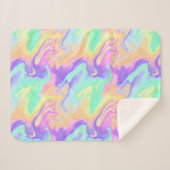 Tie Dye Swirl Marble Retro Groovy Sherpa Deken (Voorkant (horizontaal))