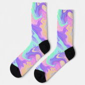 Tie Dye Swirl Marble Retro Groovy Sokken (Links)