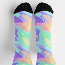 Tie Dye Swirl Marble Retro Groovy Sokken