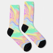 Tie Dye Swirl Marble Retro Groovy Sokken (Rechts)