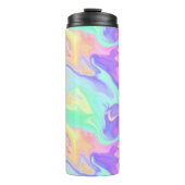 Tie Dye Swirl Marble Retro Groovy Thermosbeker (Voorkant)