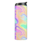 Tie Dye Swirl Marble Retro Groovy Thermosbeker (Gedraaid links)