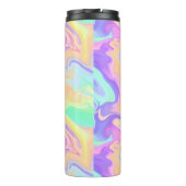 Tie Dye Swirl Marble Retro Groovy Thermosbeker (Achterkant)