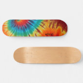 Tie Dye Swirl Monogram Persoonlijk Skateboard (Horizontaal)