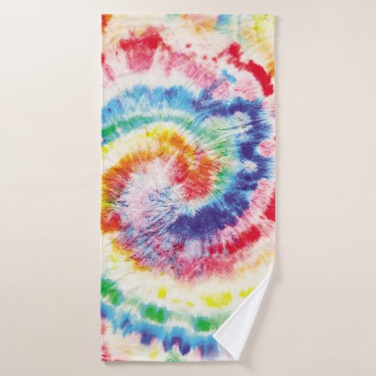 Tie Dye Swirl. Naadloze tiedye Pattern. Fabric Mu Badhanddoek (Badhanddoek)