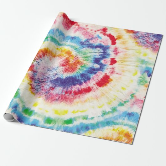 Tie Dye Swirl. Naadloze tiedye Pattern. Fabric Mu Cadeaupapier (Uitgerold)