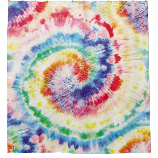 Tie Dye Swirl. Naadloze tiedye Pattern. Fabric Mu Douchegordijn (Voorkant)