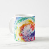 Tie Dye Swirl. Naadloze tiedye Pattern. Fabric Mu Koffiemok (Voorkant links)