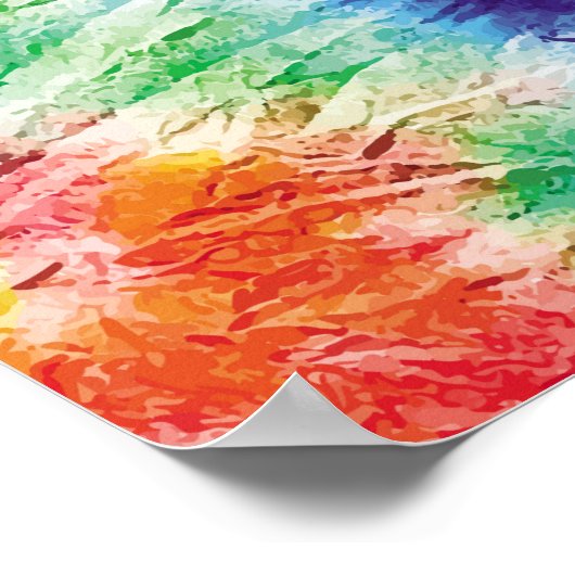 Tie Dye Swirl. Naadloze tiedye Pattern. Fabric Mu Poster (Hoek)