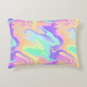Tie Dye Swirl Pastel Groovy Accent Kussen (Voorkant)