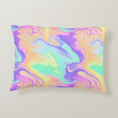 Tie Dye Swirl Pastel Groovy Accent Kussen (Achterkant)