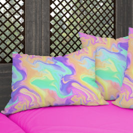 Tie Dye Swirl Pastel Groovy Accent Kussen
