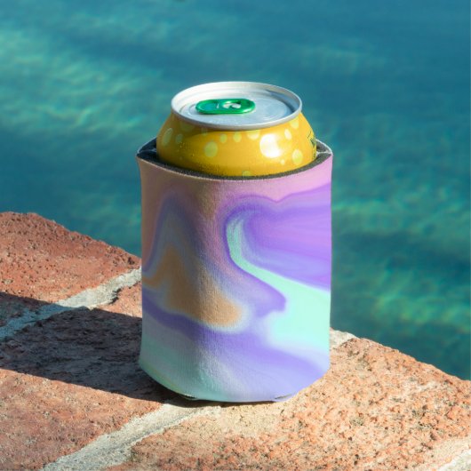Tie Dye Swirl Pastel Groovy Blikjeskoeler (Insitu Zwembad)