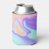 Tie Dye Swirl Pastel Groovy Blikjeskoeler (Blikje Voorkant)