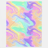Tie Dye Swirl Pastel Groovy Fleece Deken (Voorkant)